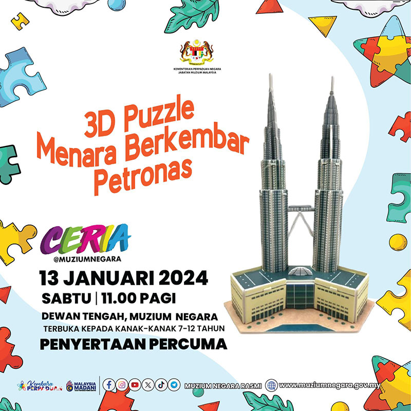 DIY 3D Puzzle Menara Berkembar Petronas