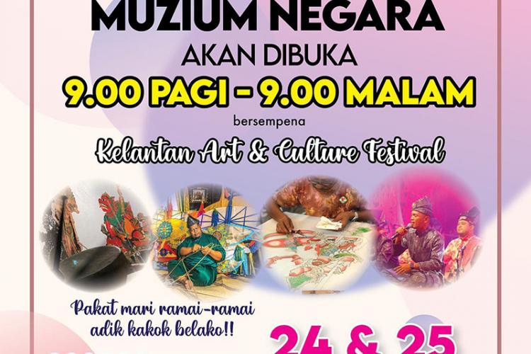 The National Museum of Malaysia will be open from 9am - 9pm