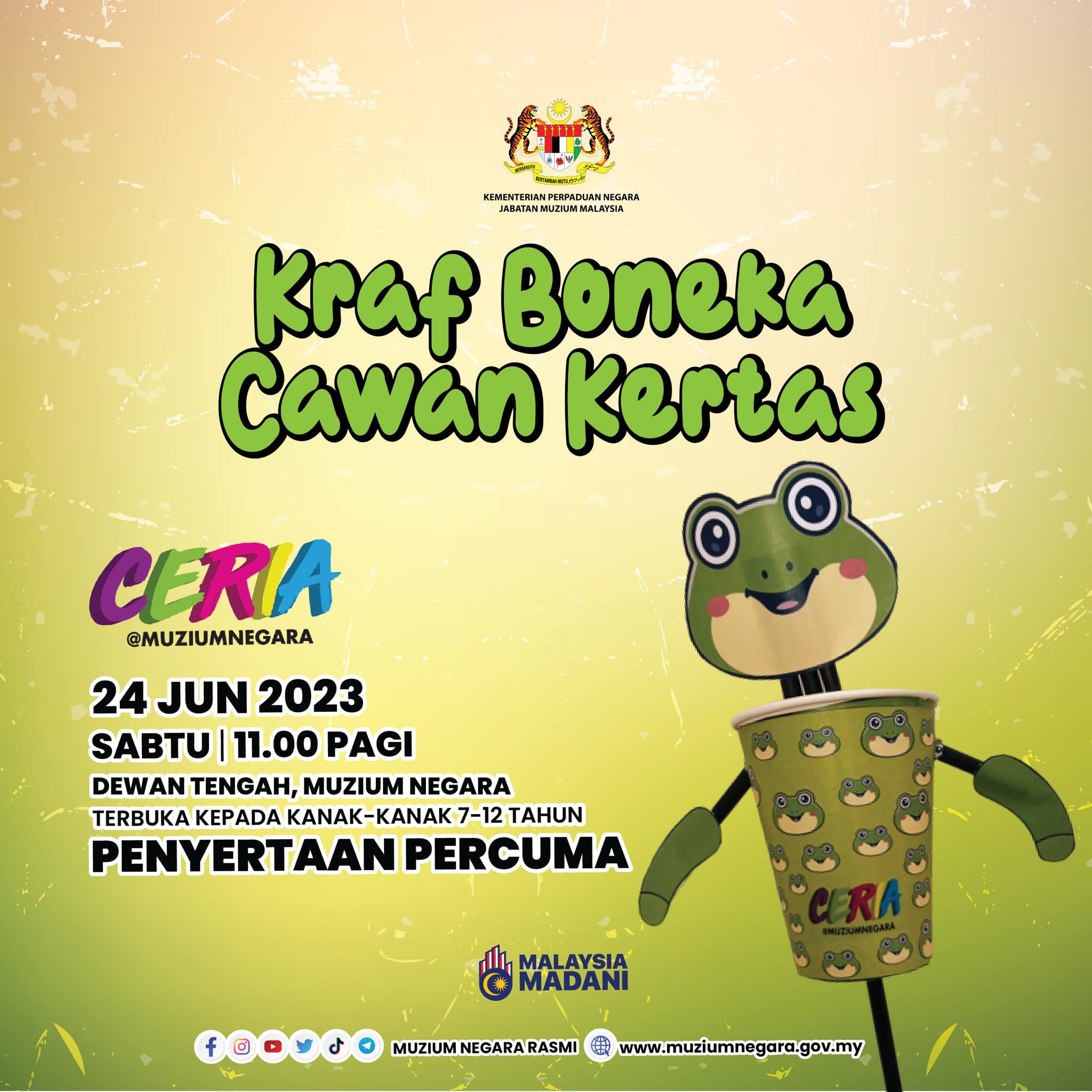 Kraf Boneka Cawan Kertas