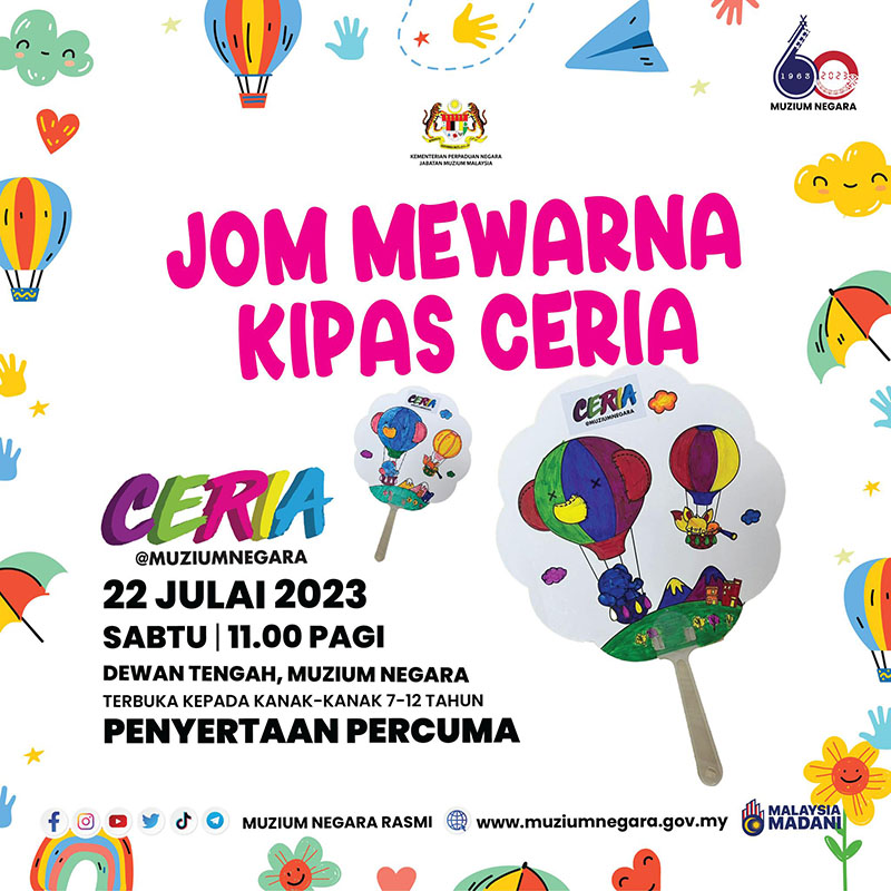 Ceria@MuziumNegara: Jom Mewarna Kipas Ceria