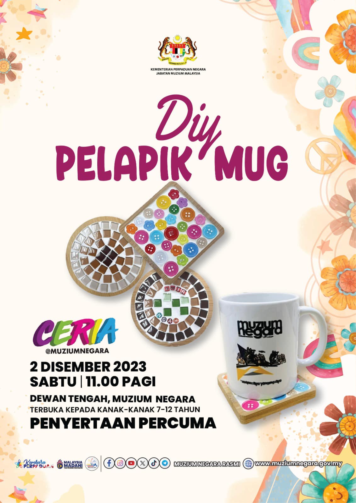 Ceria@MuziumNegara: DIY Pelapik Mug